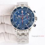 SJ Factory Copy Omega Seamaster Diver 300m Chronograph 42mm Blue Steel Watches